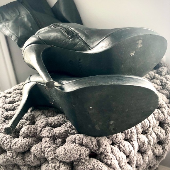 Knee High Leather Stiletto Boots - Picture 4 of 8